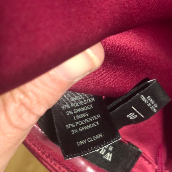 Maroon White House Black Market Strapless Dress - Picture 5 of 5